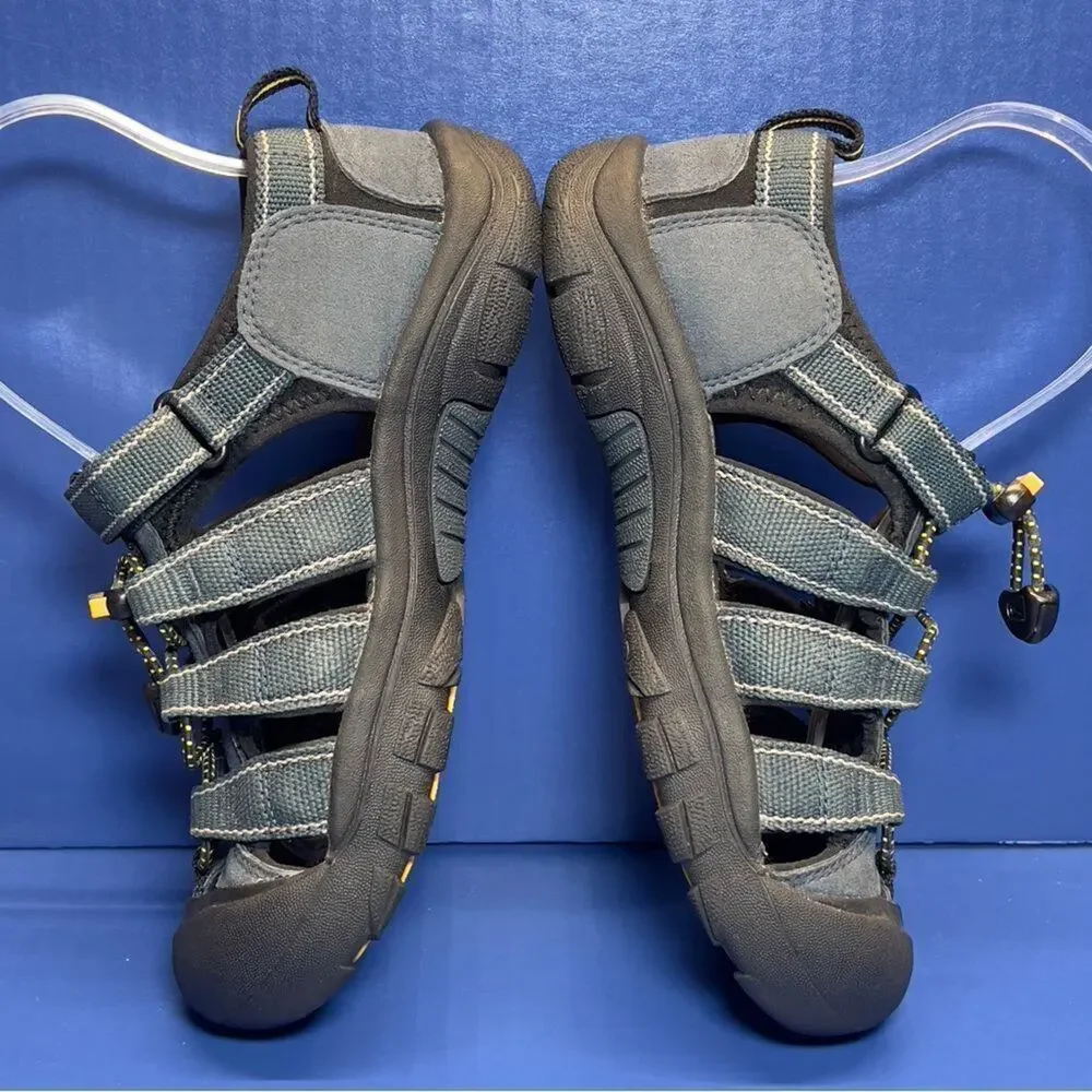 KEEN Big Kids Newport H2 Waterproof Trail Hiking Sandals Blue Grey Black Youth 4